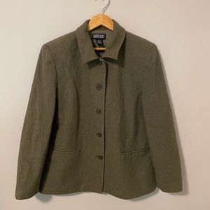 Army green, wool blazer size 10 regular
